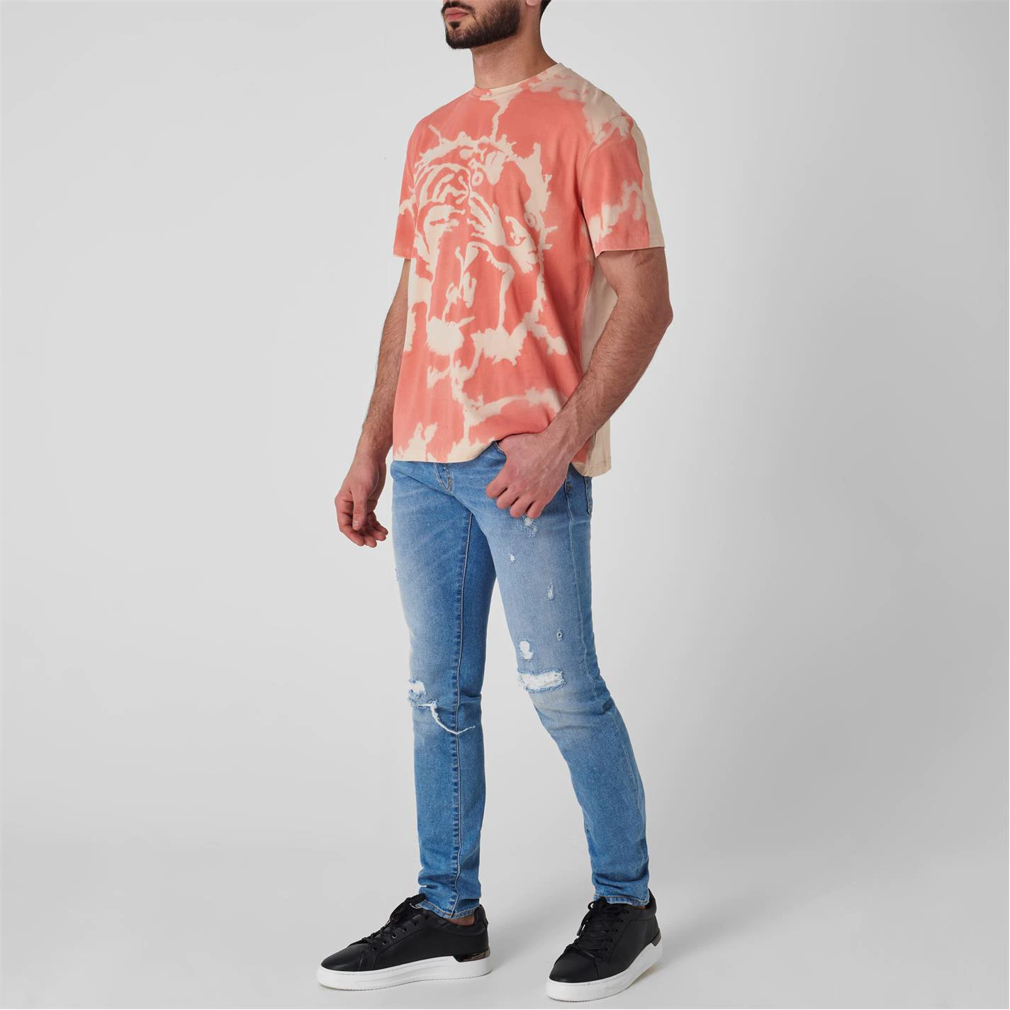 JUST CAVALLI Marble Tiger T Shirt 3 JUST CAVALLI Marble Tiger T Shirt - Image 3