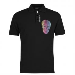 JUST CAVALLI Skull Print Polo Shirt
