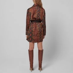 JUST CAVALLI Snake Shirt Dress -Gul Sales Shop 64723805 xxl a3