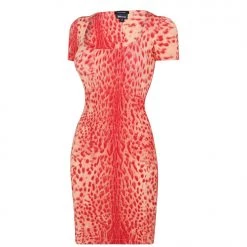 JUST CAVALLI Leopard Print Dress -Gul Sales Shop 64981812 xxl a11