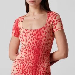 JUST CAVALLI Leopard Print Dress -Gul Sales Shop 64981812 xxl a4